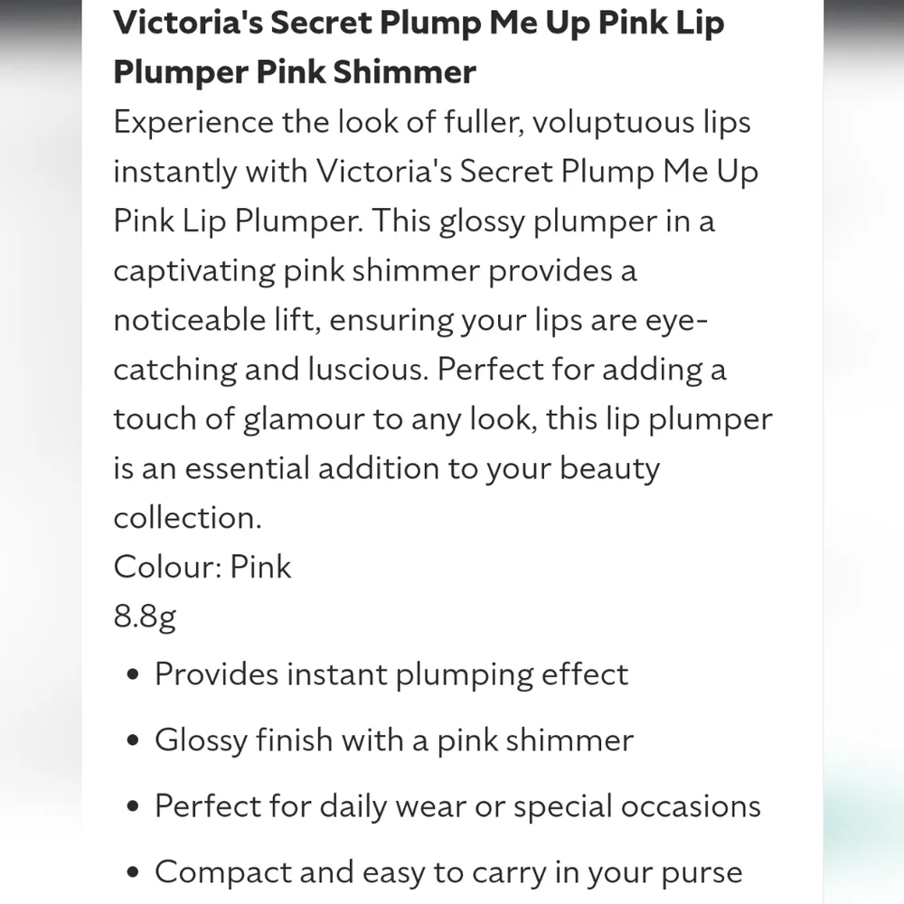 🆕️Victoria's Secret Plump Me Up Pink Lip Plumper 💖Pink Shimmer💖